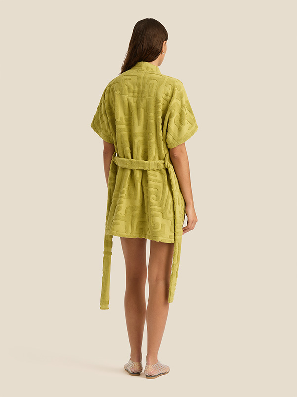 Soleil Soleil Towelling Mini Robe Kin Aloe