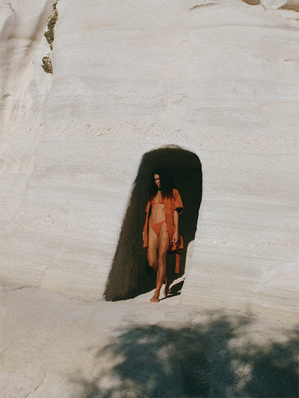 Soleil Soleil Towelling Mini Robe Kin Clay