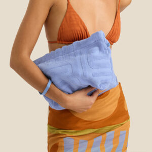 Soleil Soleil Towelling Pouch Kin Cornflower