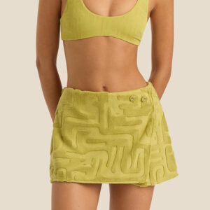 Soleil Soleil Towelling Mini Wrap Skirt Kin Aloe