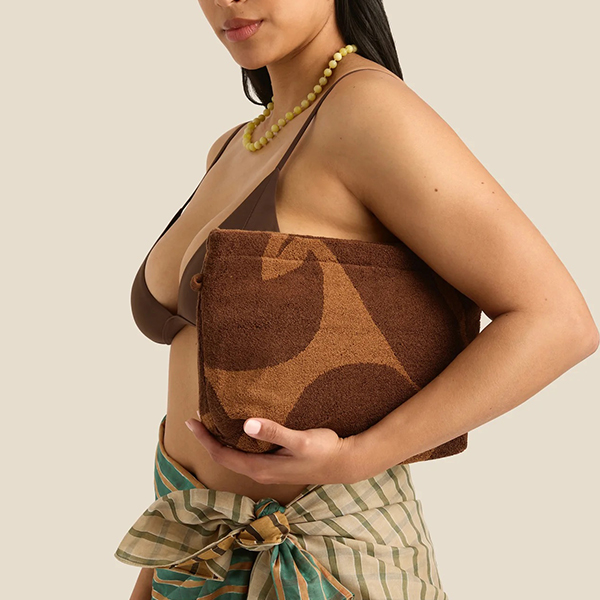 Soleil Soleil Towelling Pouch Wave Umber