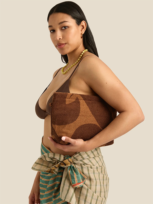 Soleil Soleil Towelling Pouch Wave Umber